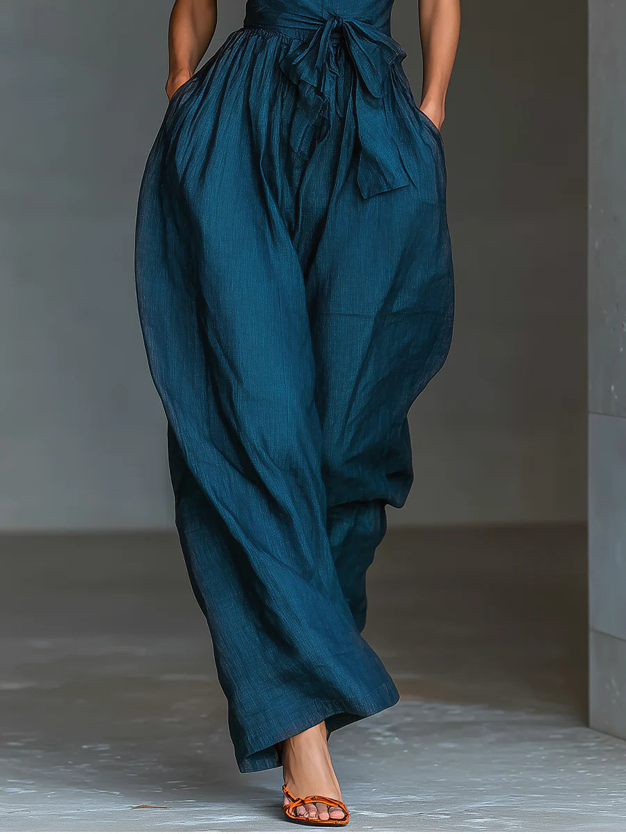 Lunetta | Elegant Cross-Halter Jumpsuit