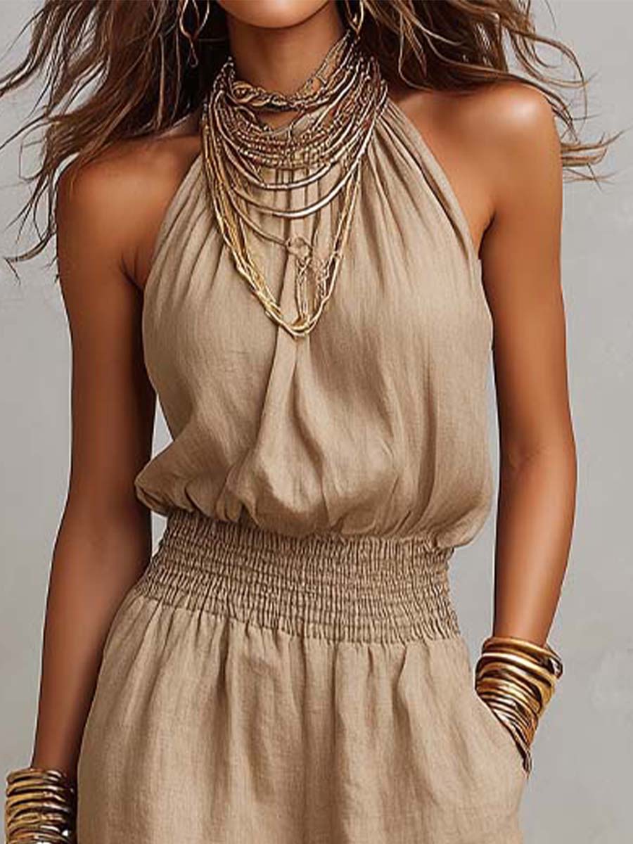 Lisandra | Elegant Halter-Neck Jumpsuit
