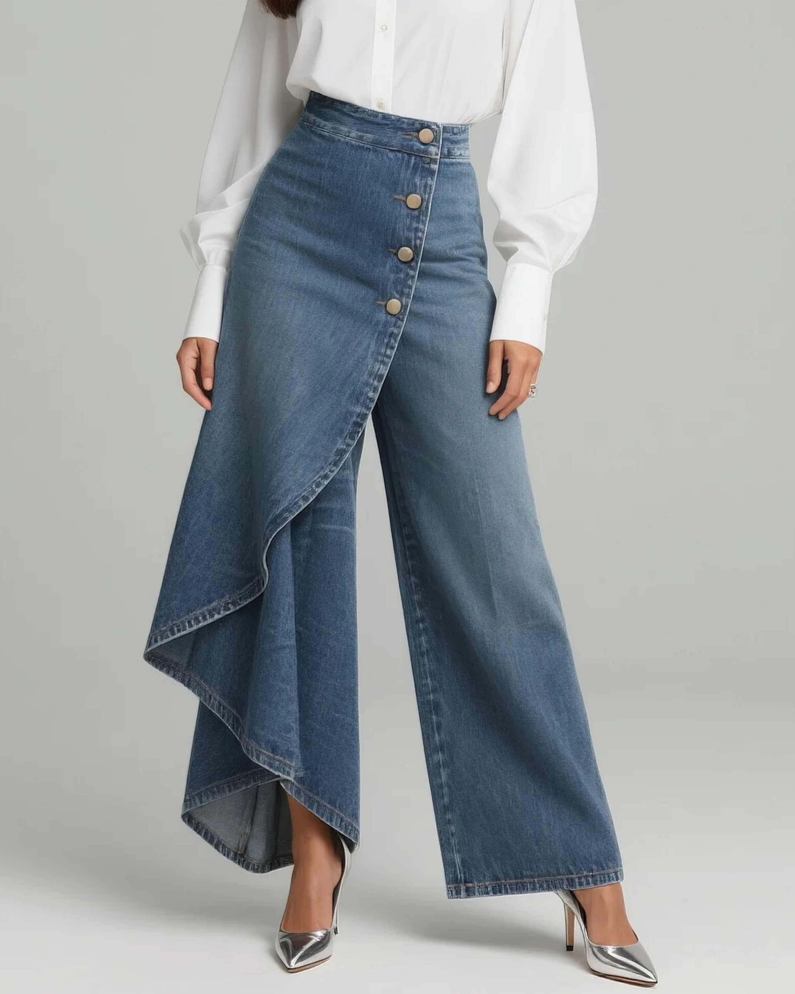 Calvra™ Denim Wrap Trousers