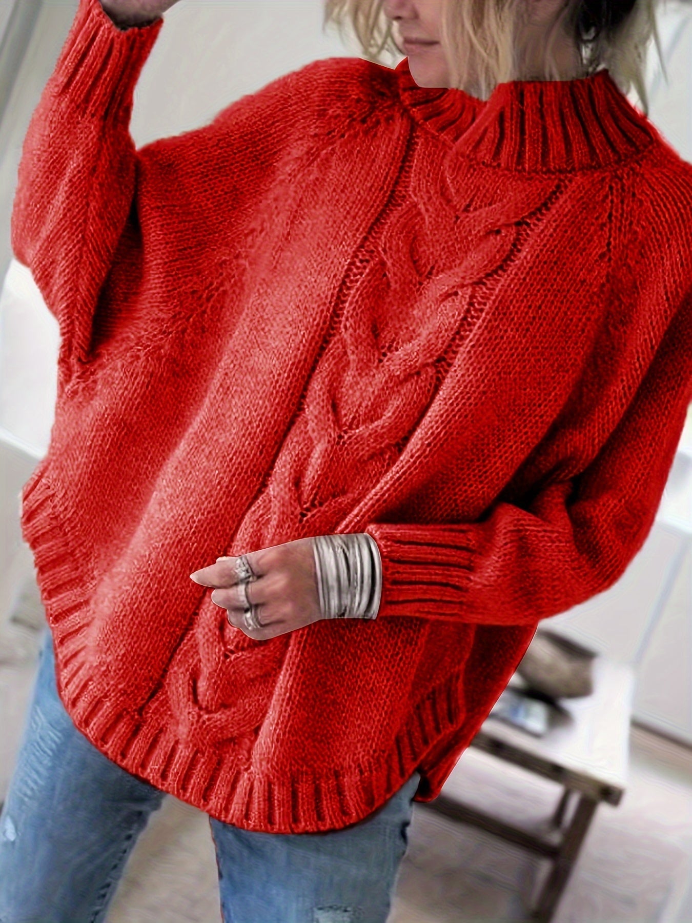 Skye | High Neck Ribbed Pullover