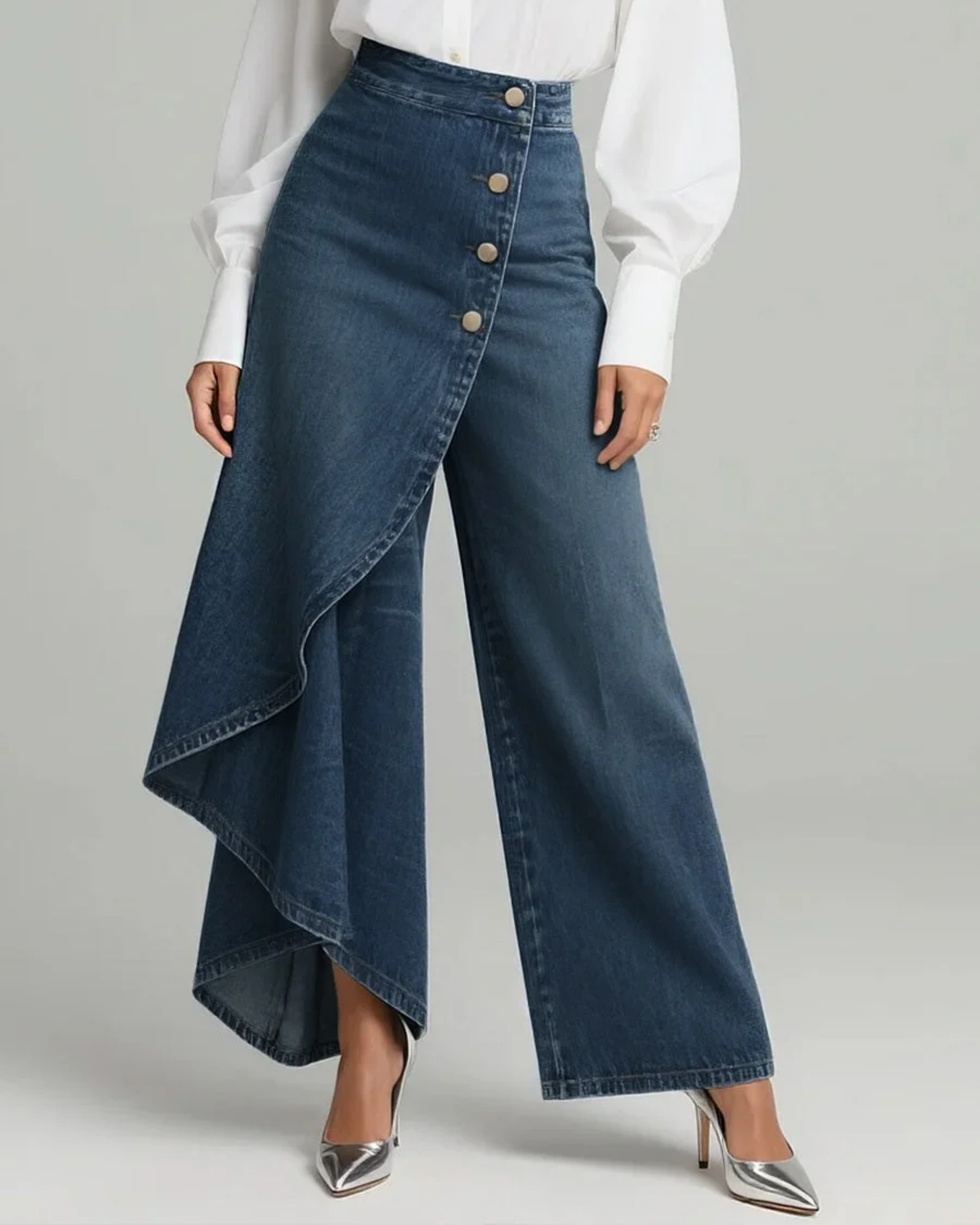 Calvra™ Denim Wrap Trousers