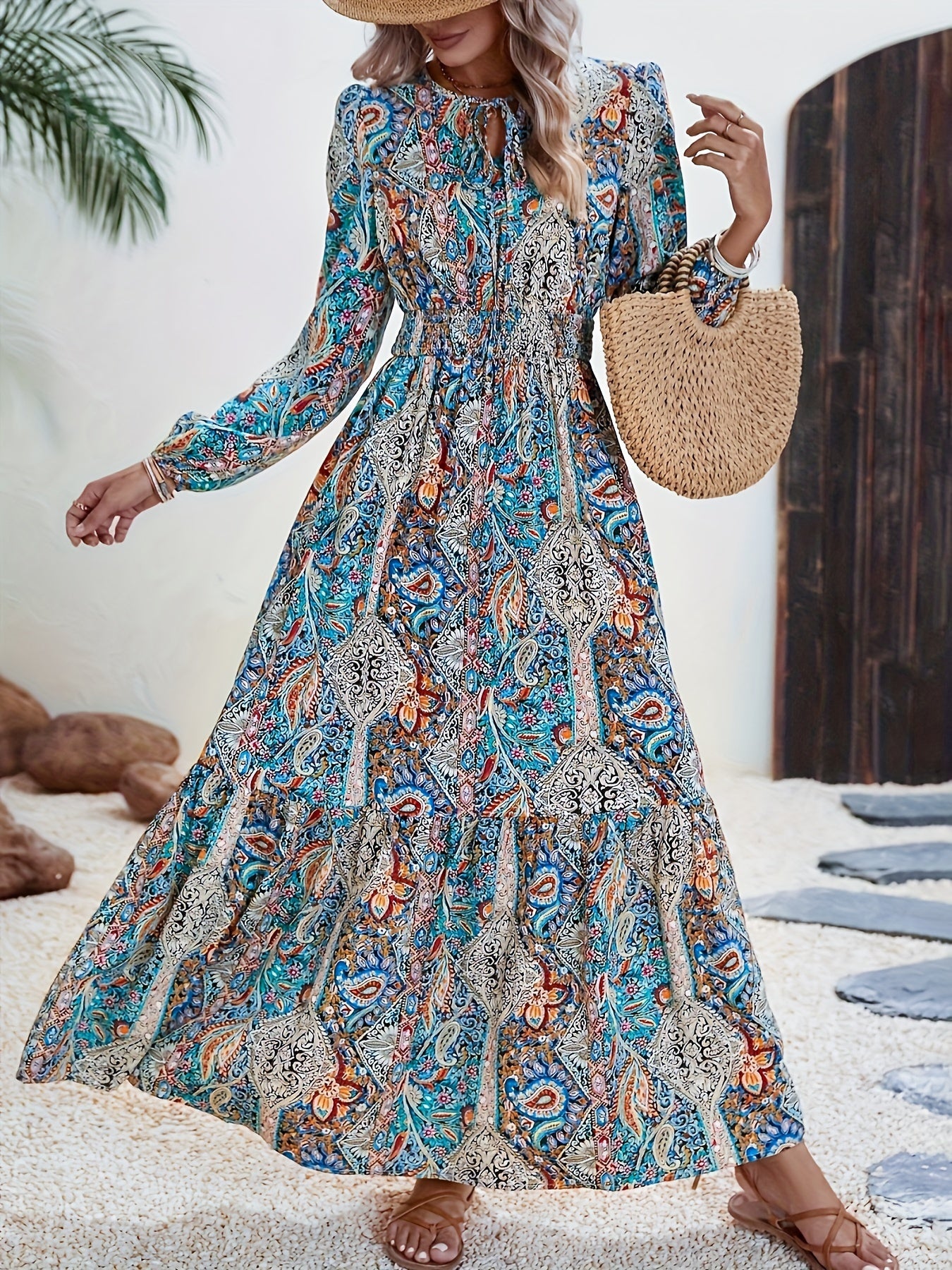 Meilani | Extension Paisley Print Women Maxi Dress