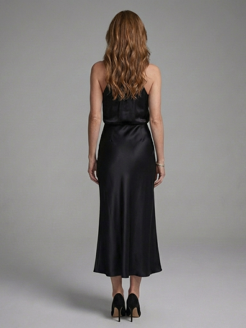 Rivelle | Halter Neckline Midi Dress