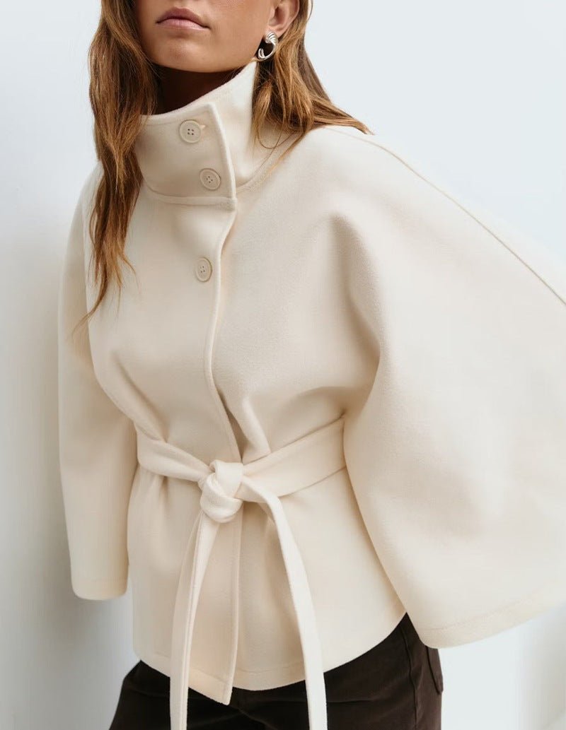 Constance | Belted Wool Cape Coat