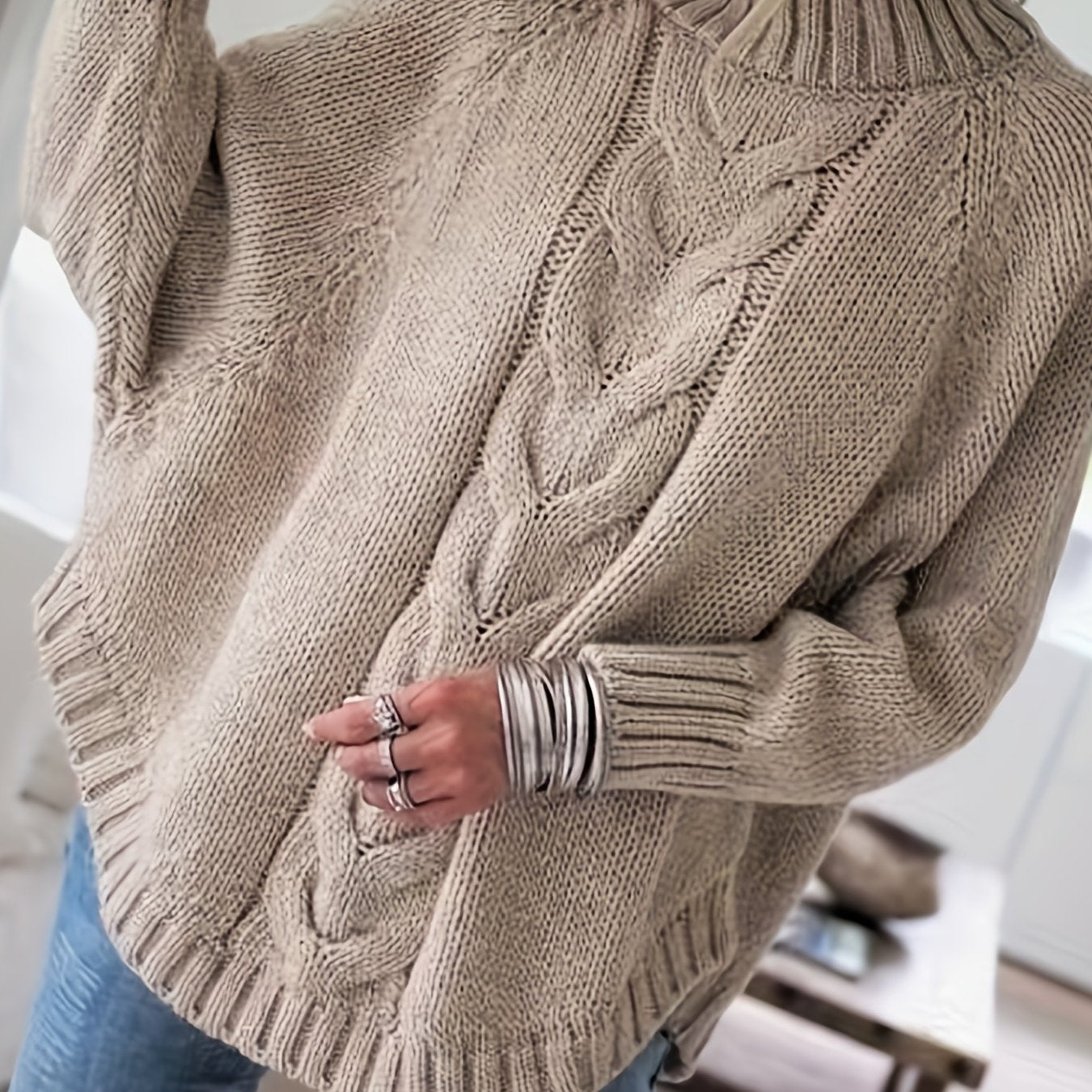Skye | High Neck Ribbed Pullover