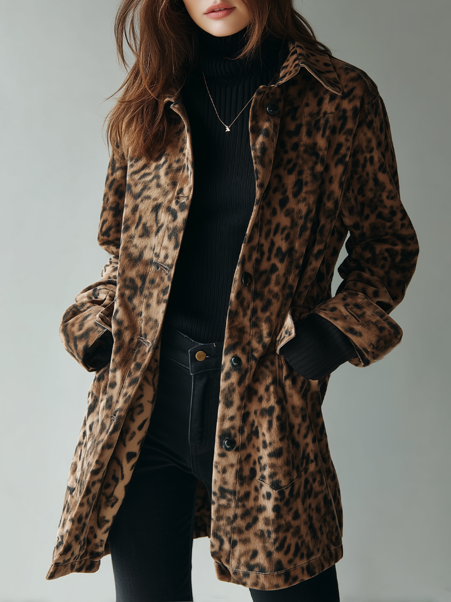 Paris | Eco-Suede Animal Print Jacket