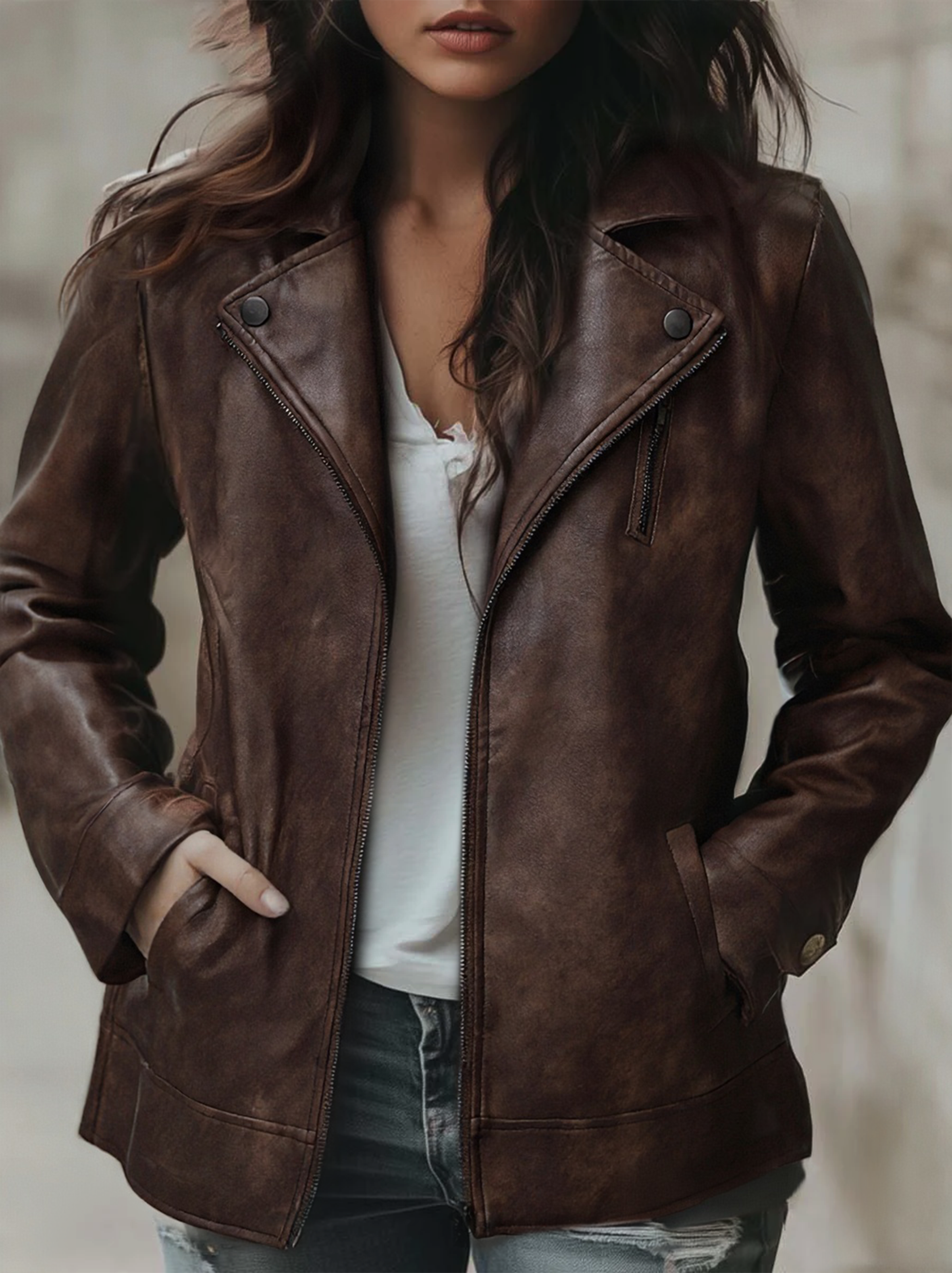 Shayla | Heritage Faux Leather Jacket