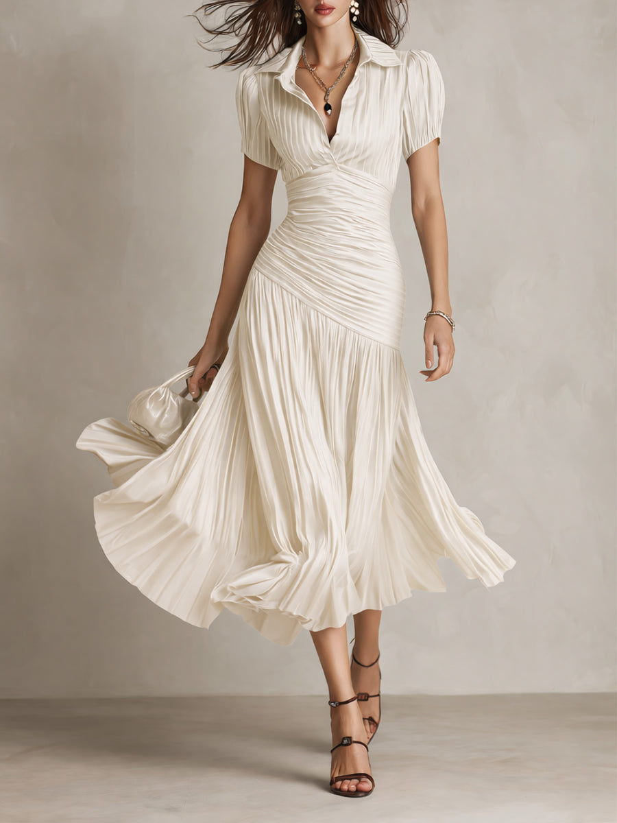 Zelie | Elegant Satin Flare Dress