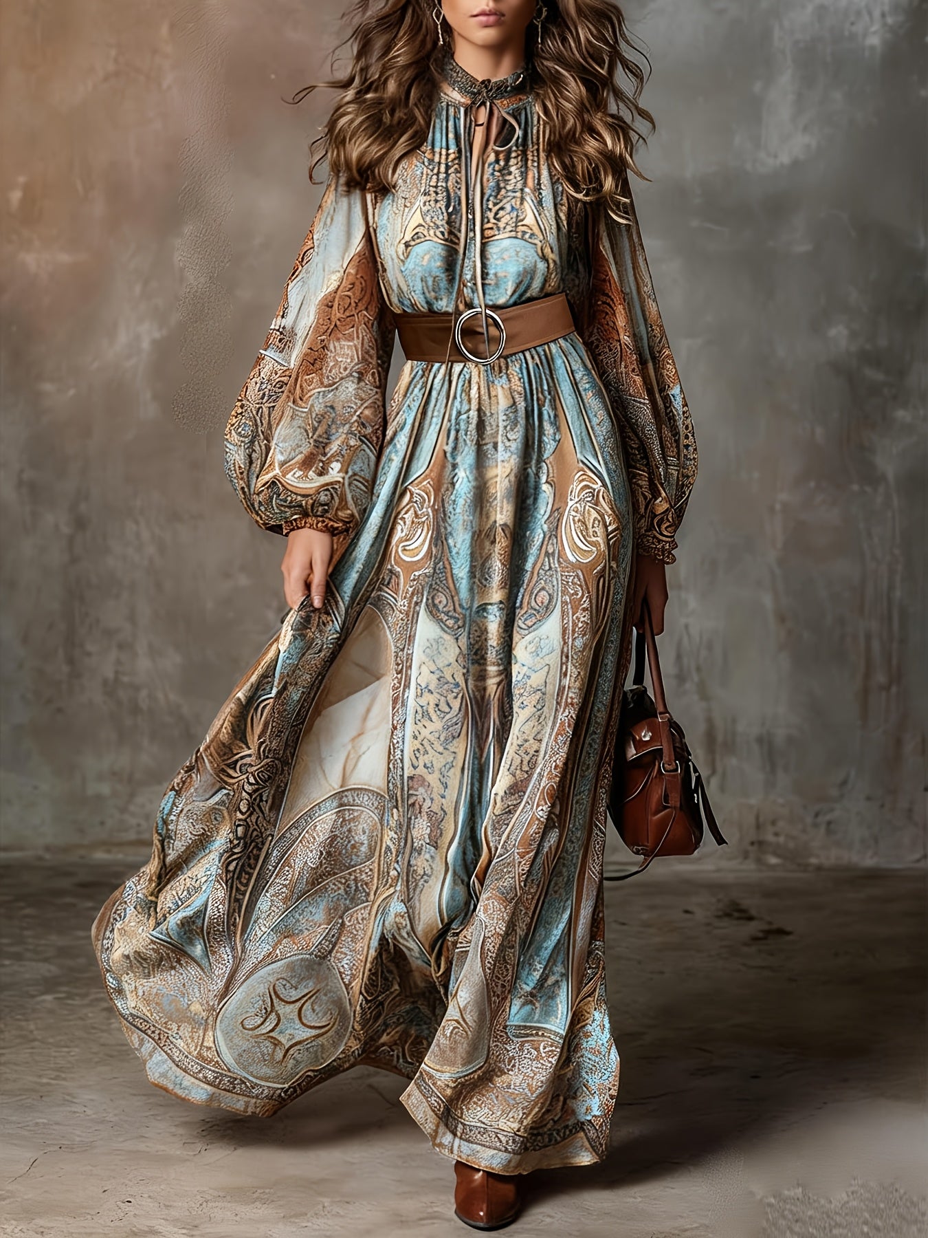 Leilani | Loose Flowing Lantern Sleeve Dress