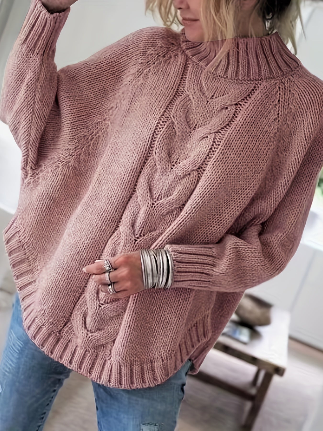 Skye | High Neck Ribbed Pullover