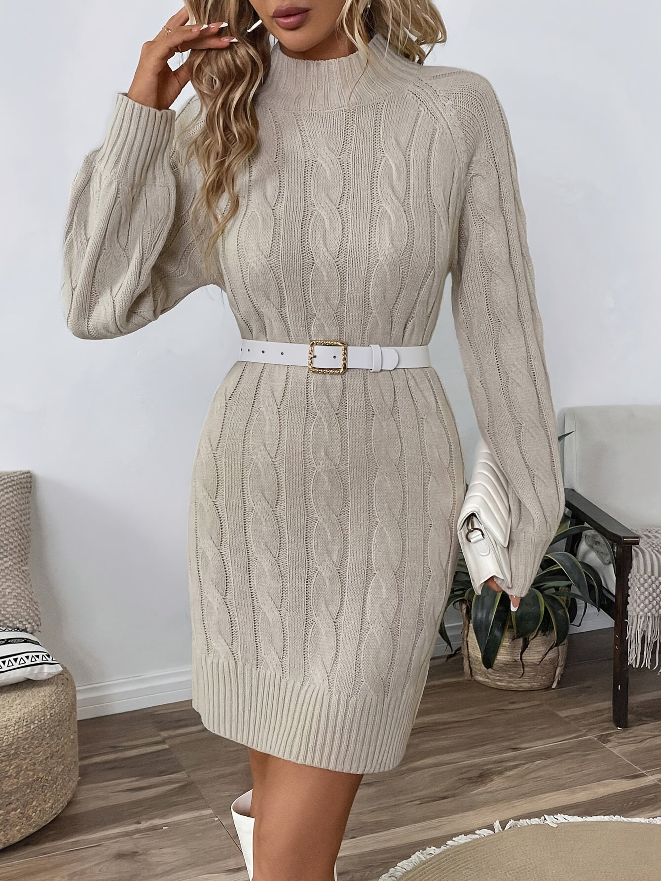 Nora | Twist Knit Sweater Dress