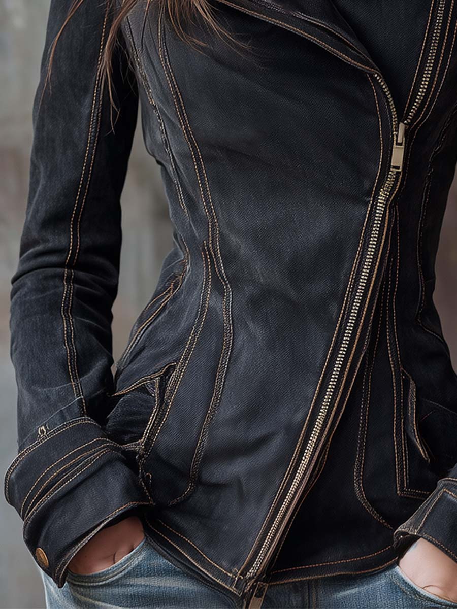 Iliana | Asymmetrical Zip Jacket