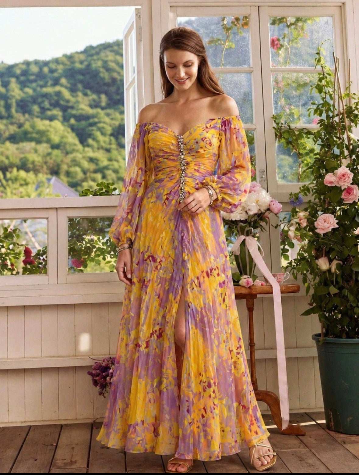 Odette-Rose | Elegant Dress with V-Neck
