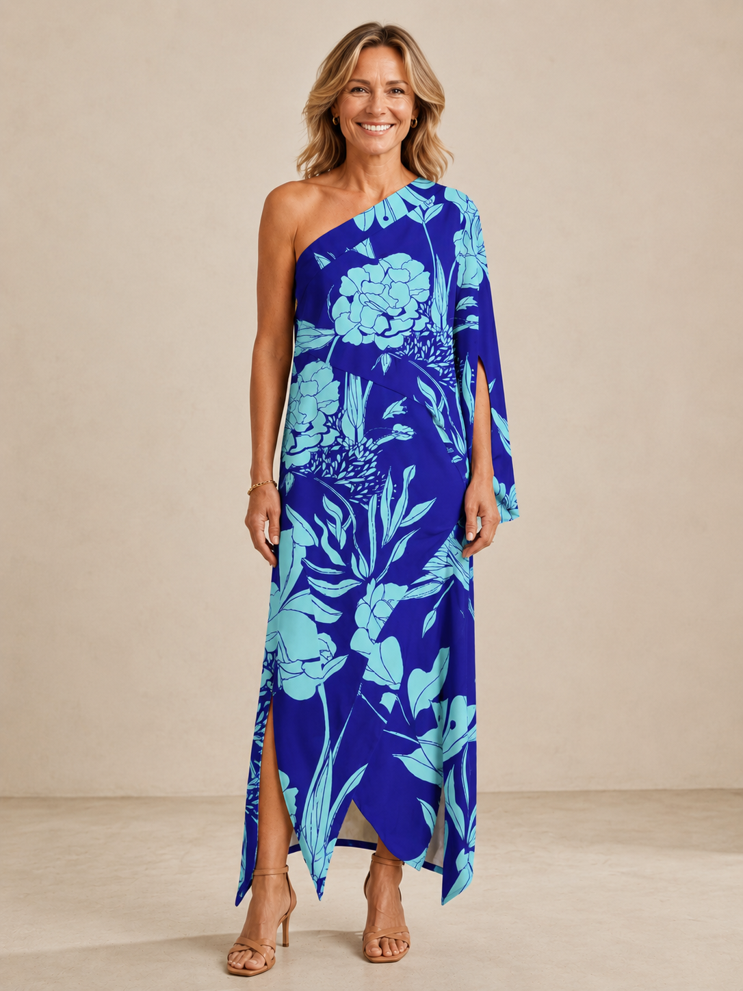 Avalon | Elegant One-Shoulder Maxi Dress