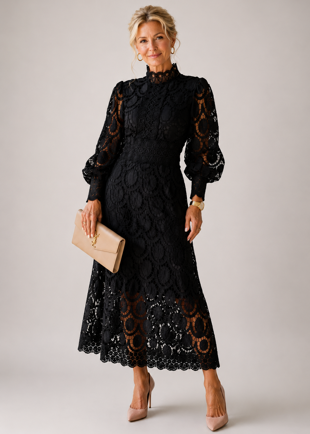 Starla | Lace Midi Dress