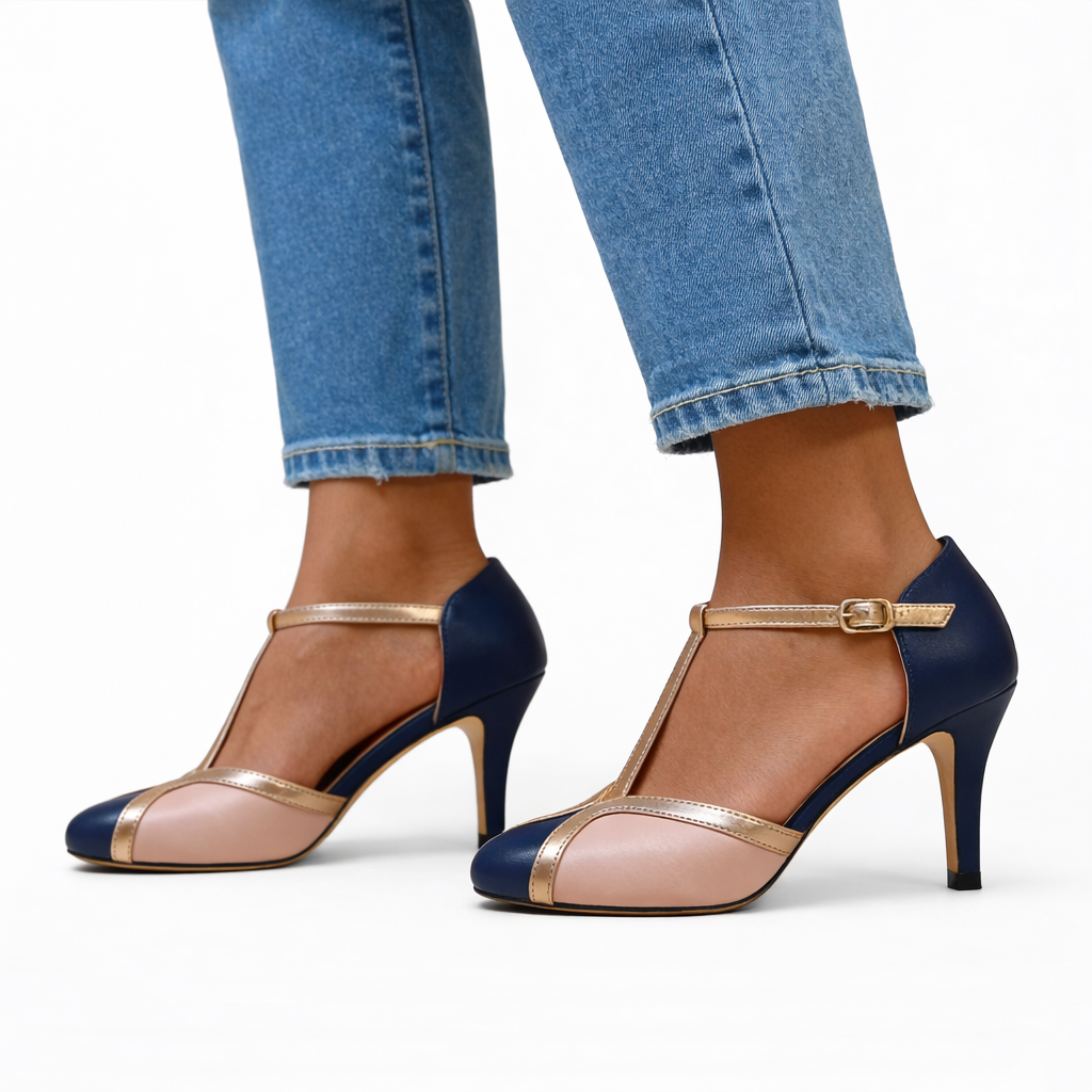 Tahlia | Elegant T-Strap Heels