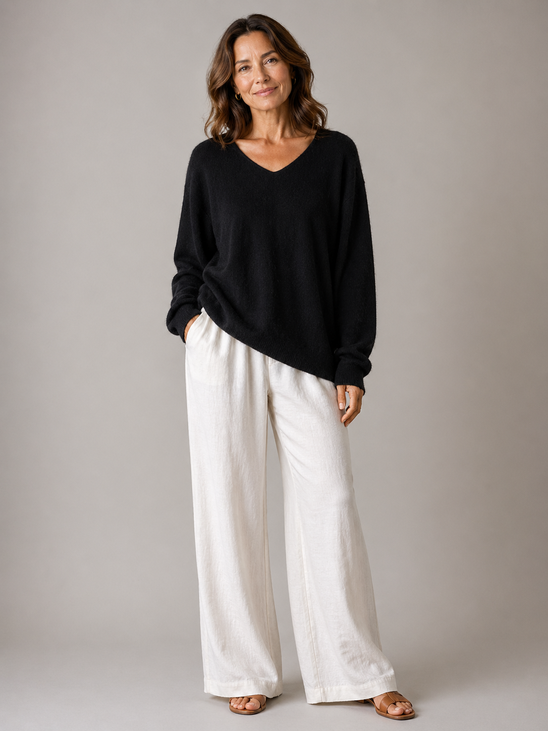 Ella | V-Neck Knit Jumper
