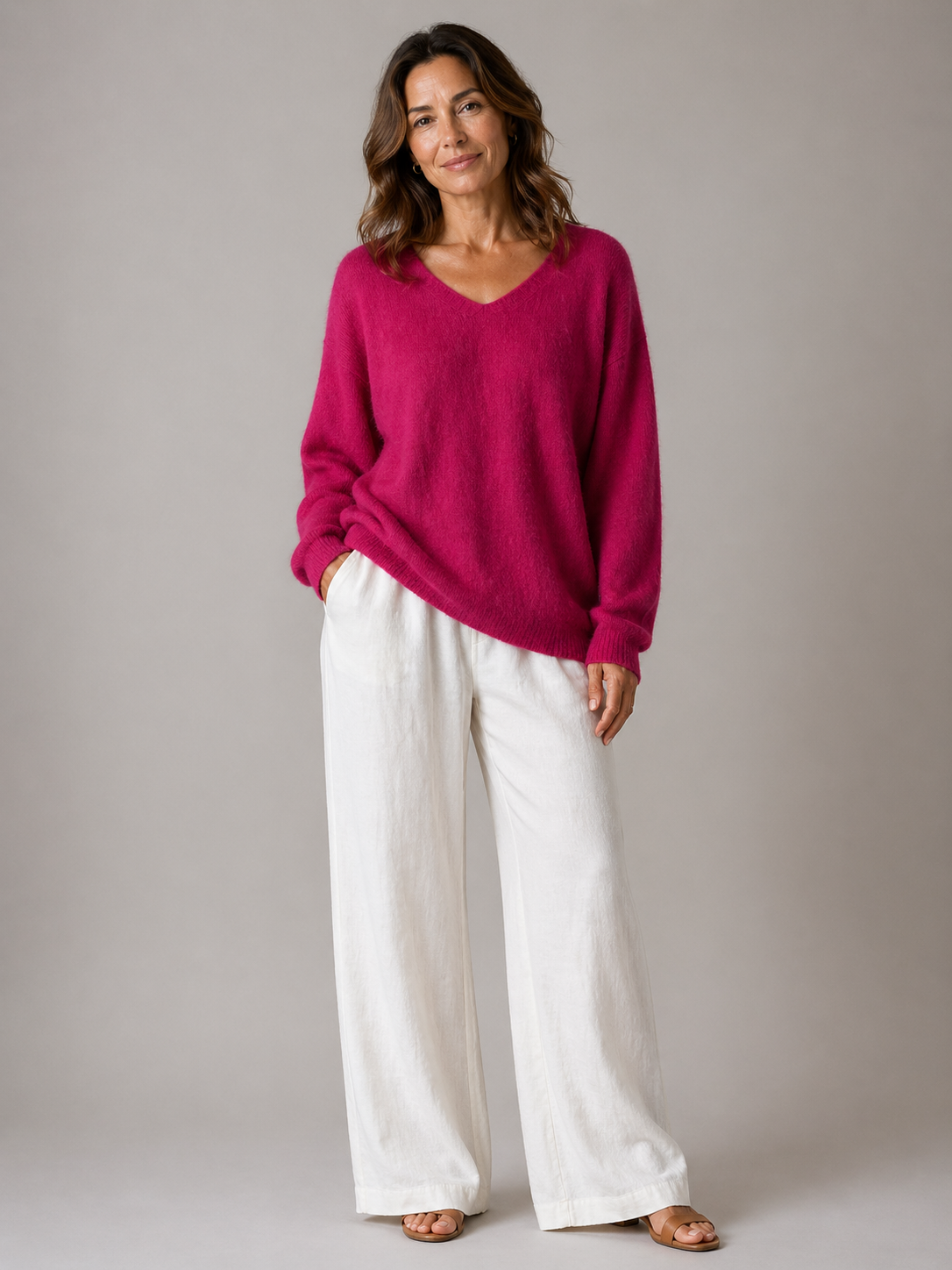 Ella | V-Neck Knit Jumper