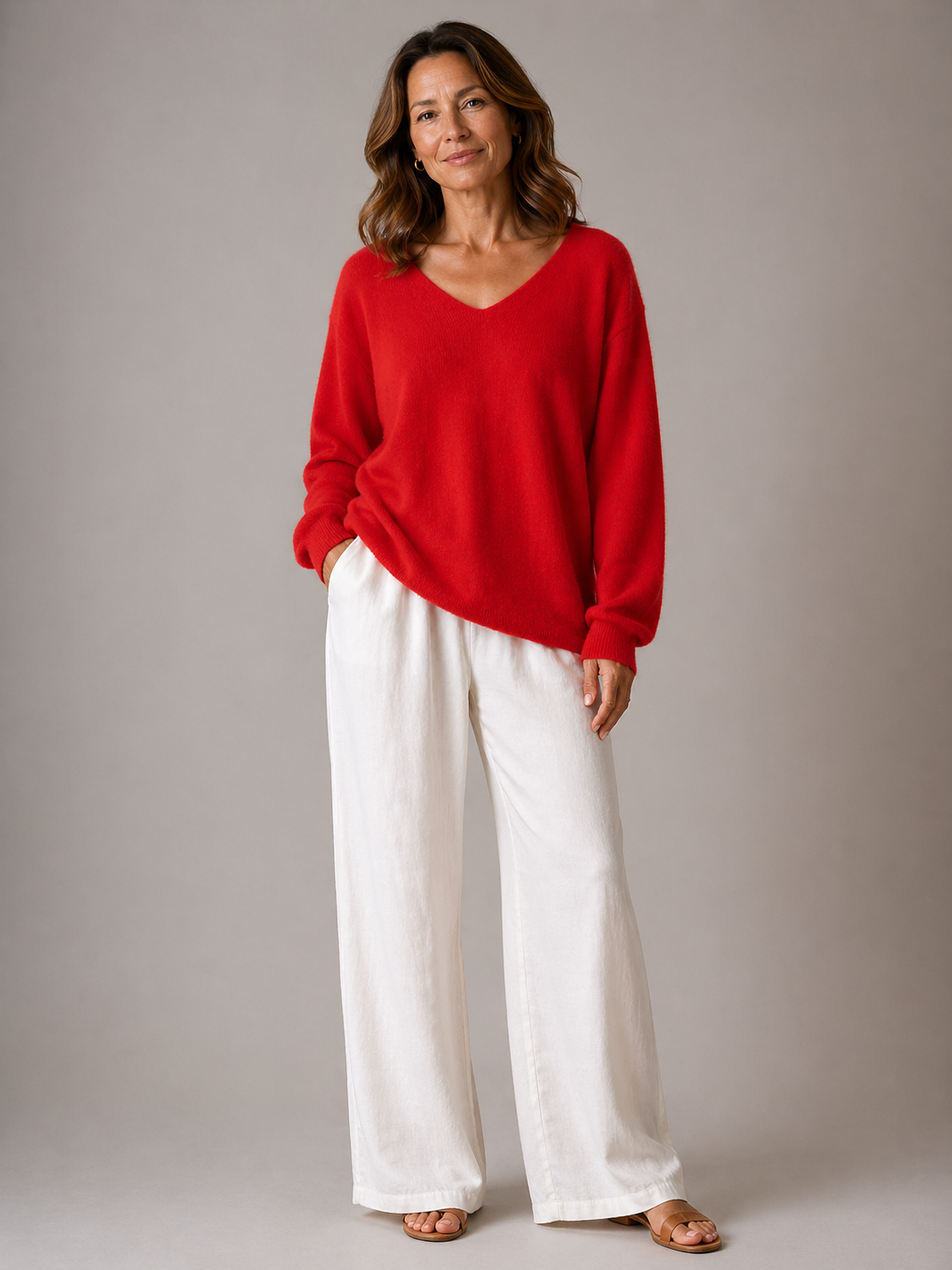Ella | V-Neck Knit Jumper