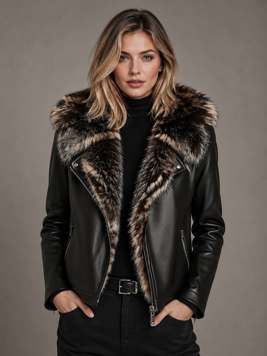 Liliana | Glam Shearling Leather Coat