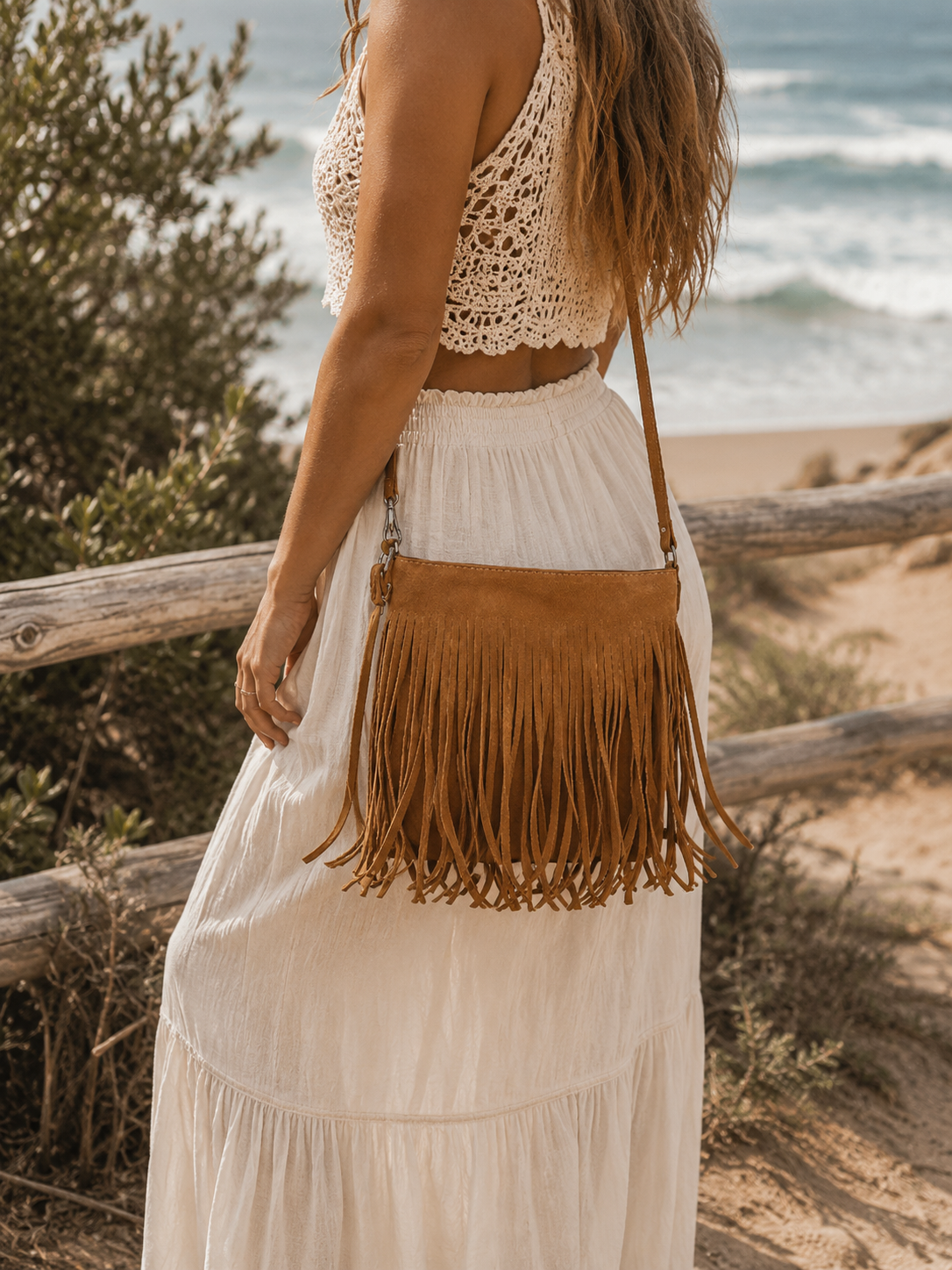 Louisa | Boho Fringe Crossbody Bag”