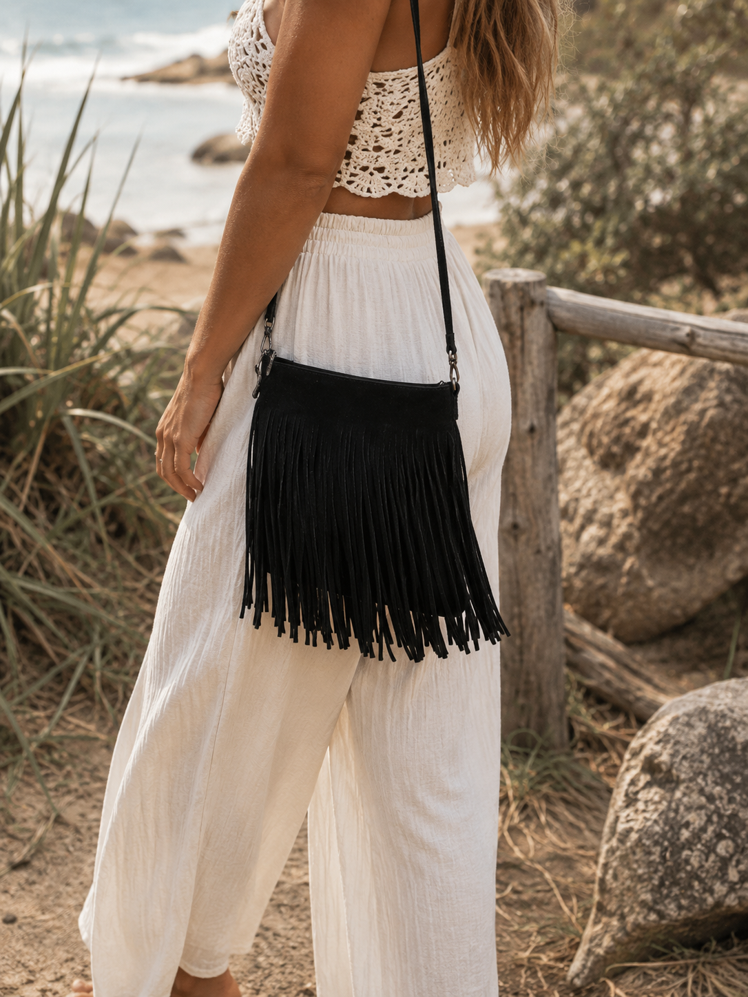 Louisa | Boho Fringe Crossbody Bag”