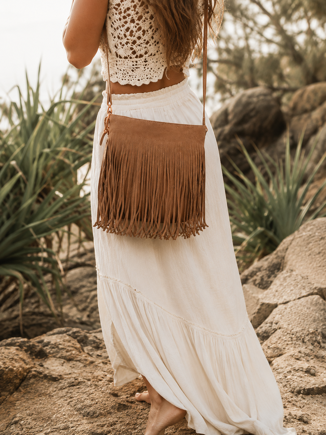 Louisa | Boho Fringe Crossbody Bag”