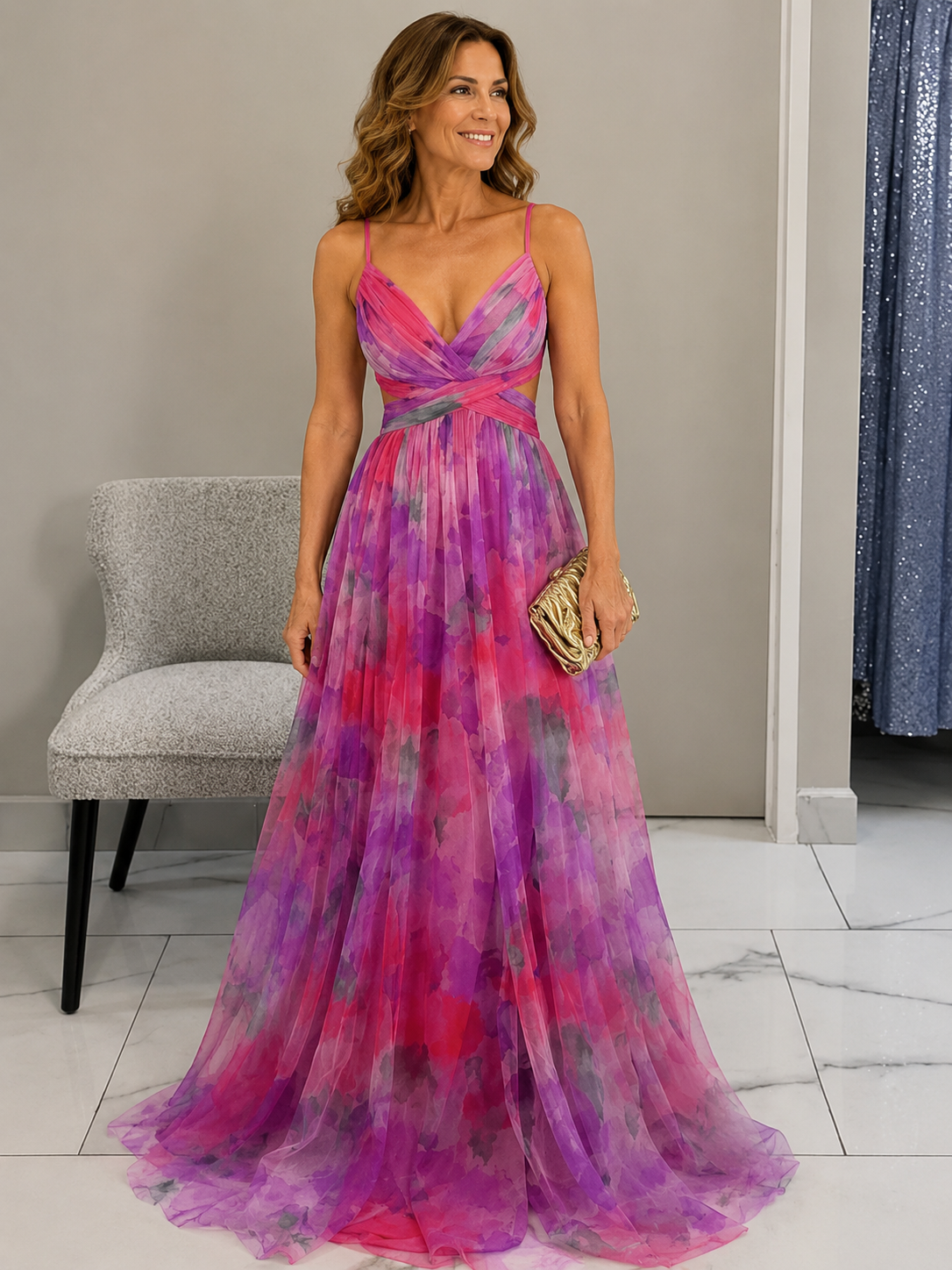 Aspen | Elegant Chiffon Maxi Dress