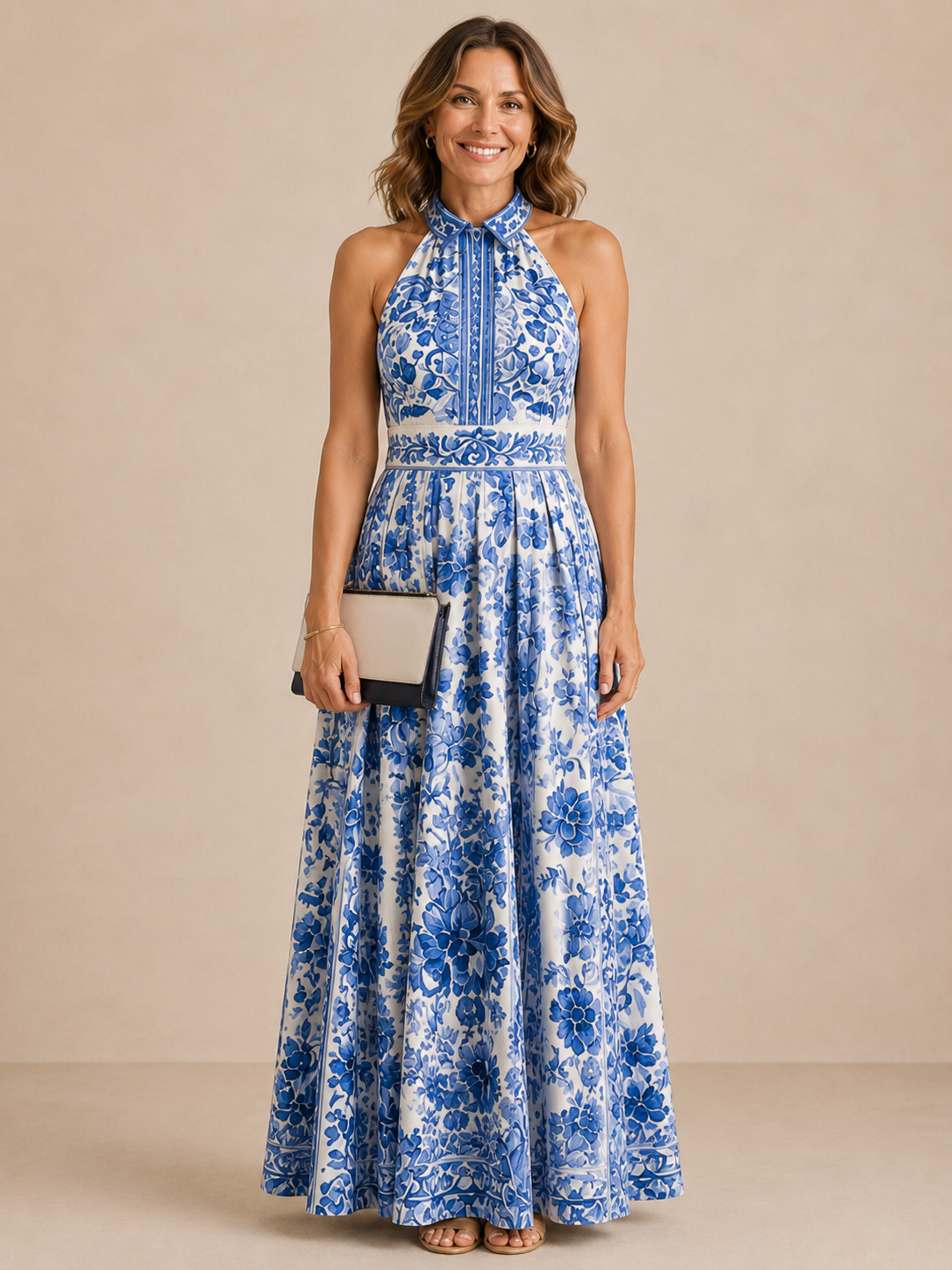 Billie | Elegant Halter Maxi Dress