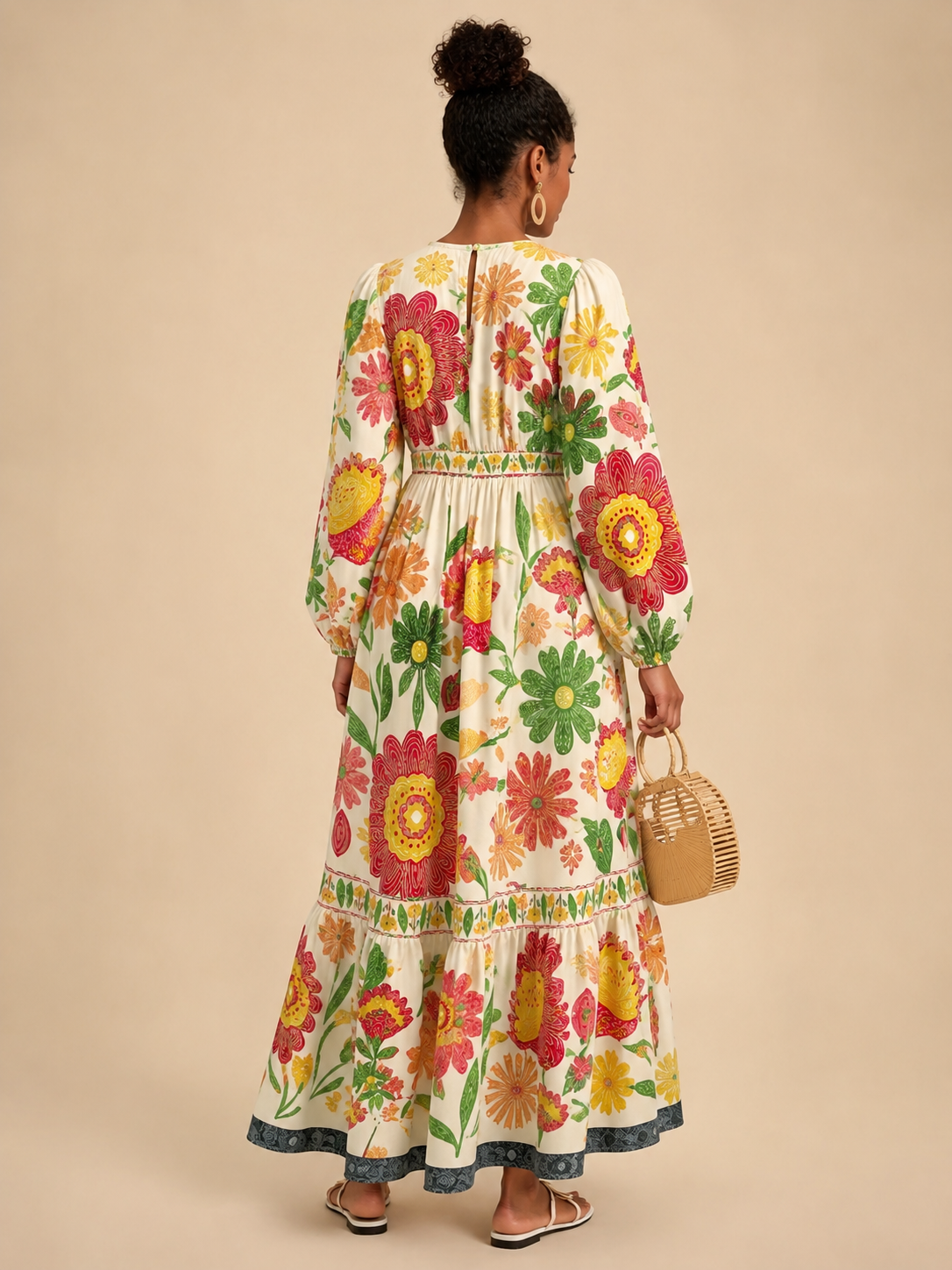 Loretta | Tropical Floral Print Dress