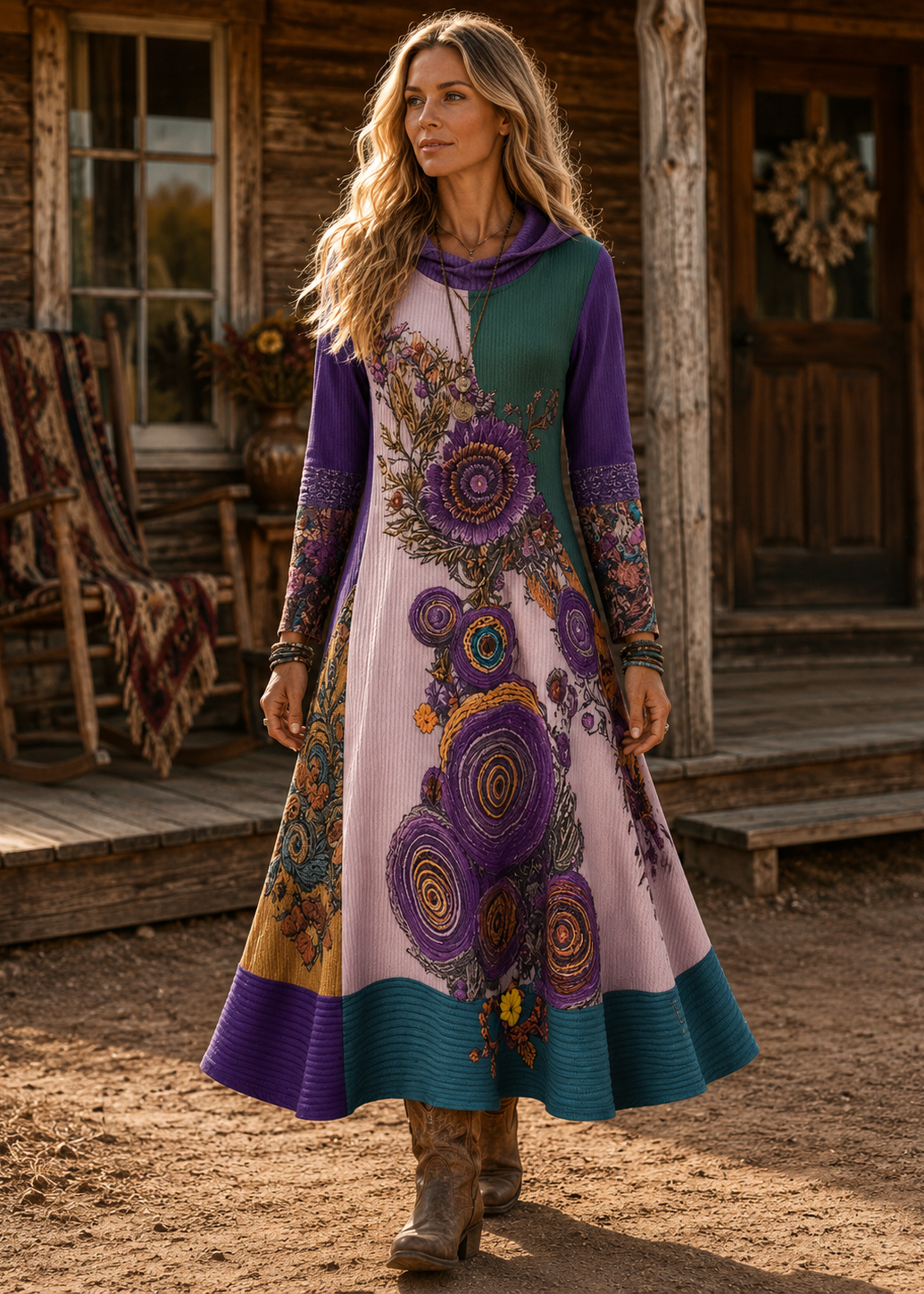 Faelina | Bohemian Autumn Dress