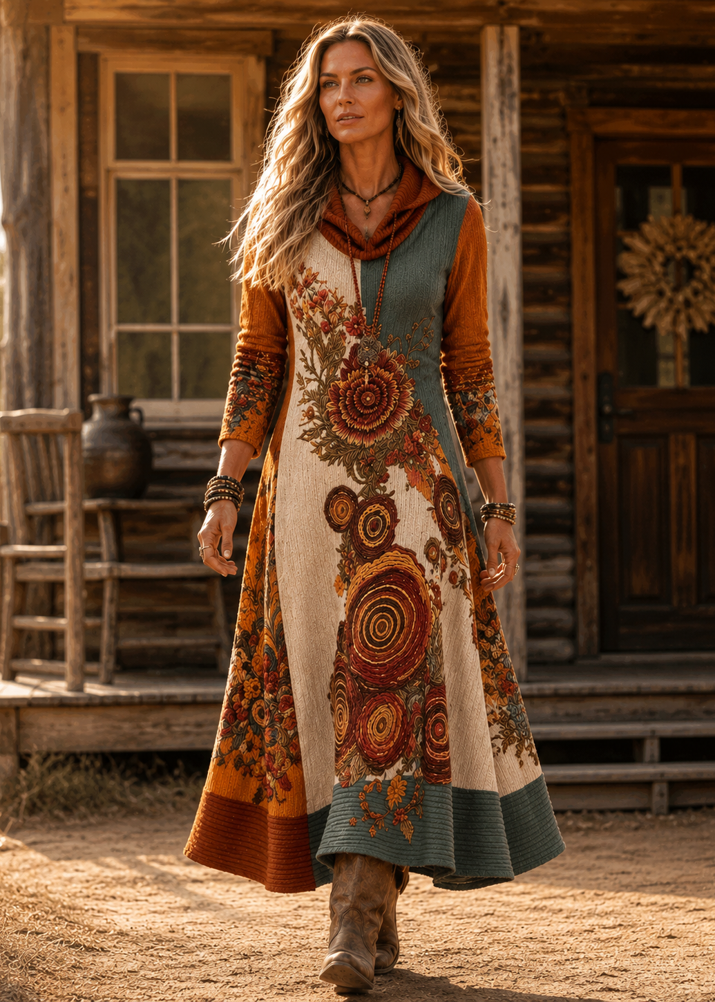 Faelina | Bohemian Autumn Dress