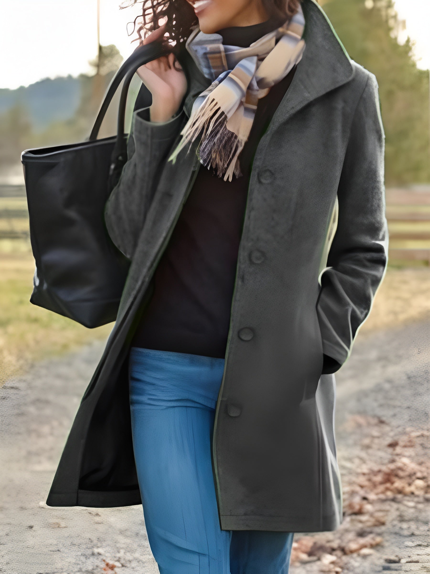 Clarisse | Retro Long Woolen Coat