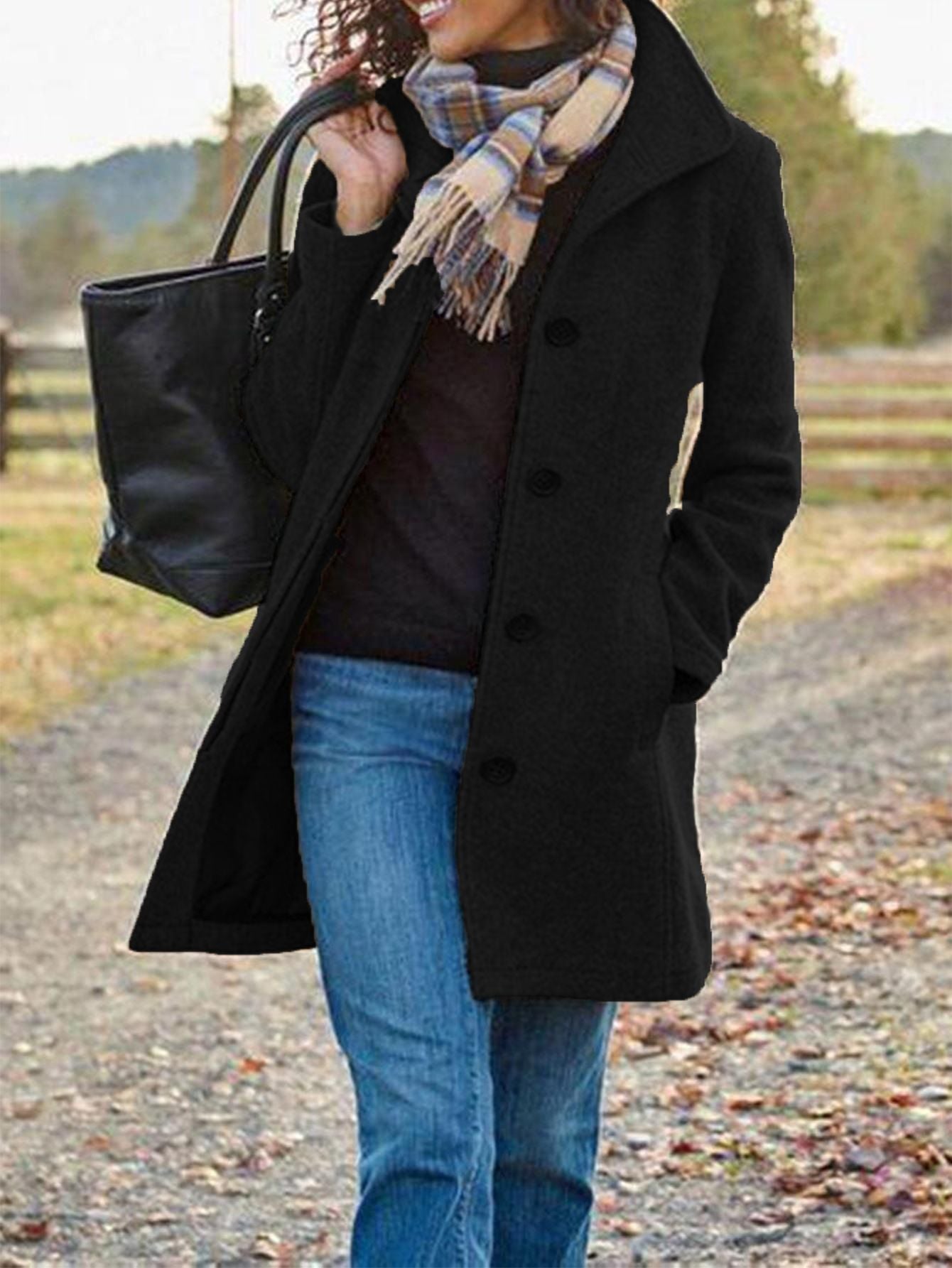 Clarisse | Retro Long Woolen Coat
