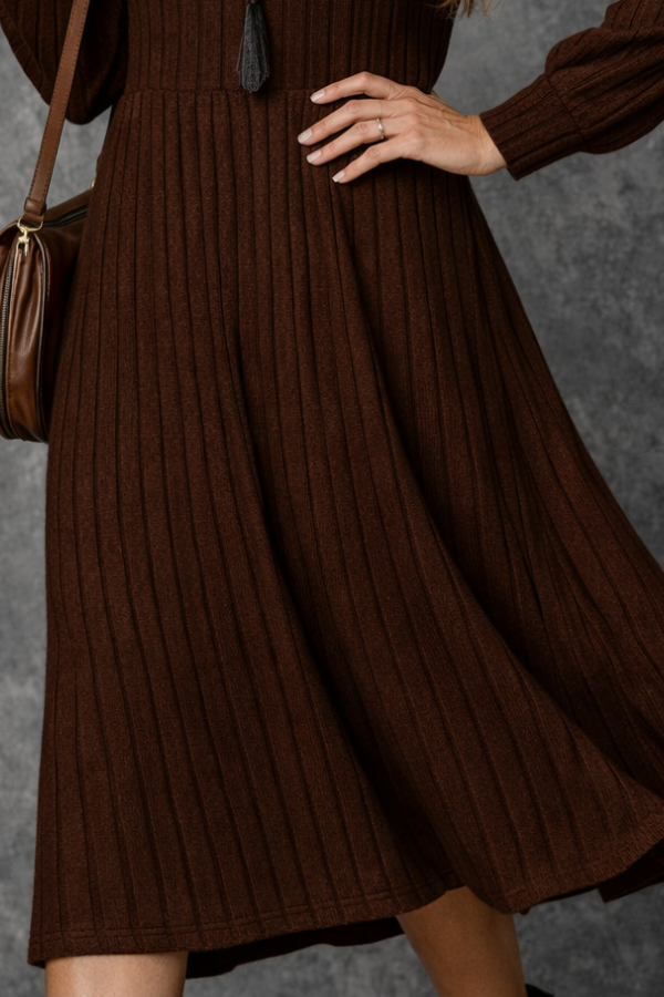 Chloe | Round Neck Long Sleeve Dress