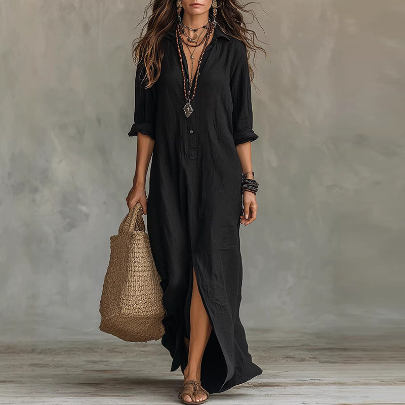 Ruby | Button Long Sleeve Dress