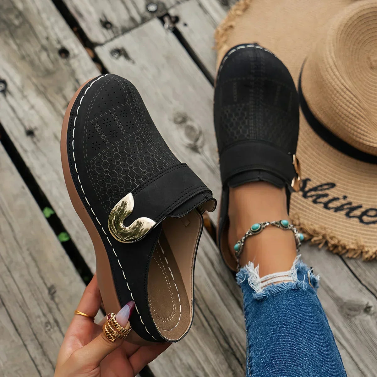Caprielleâ„¢ | Chic Supportive Wedge Sandals