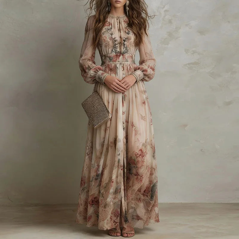 Sabrina | Vintage Floral Maxi Dress