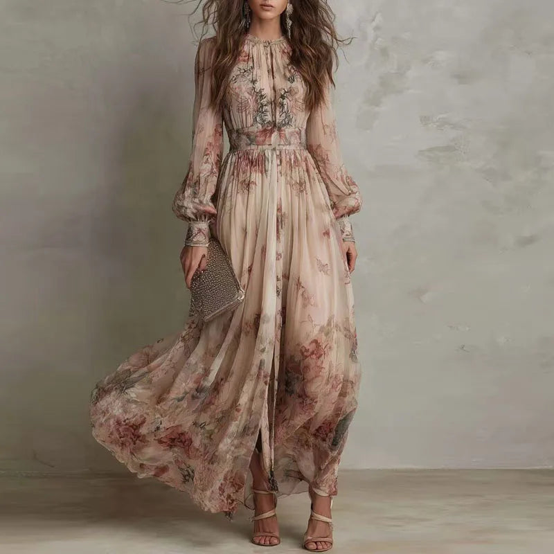 Sabrina | Vintage Floral Maxi Dress