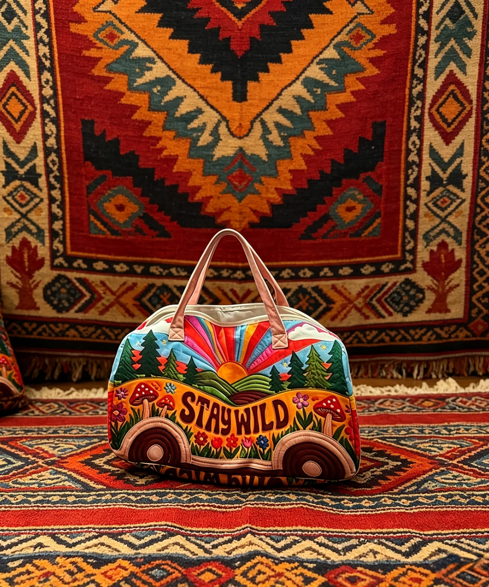 Zelina | Vintage "Stay Wild" Travel Bag