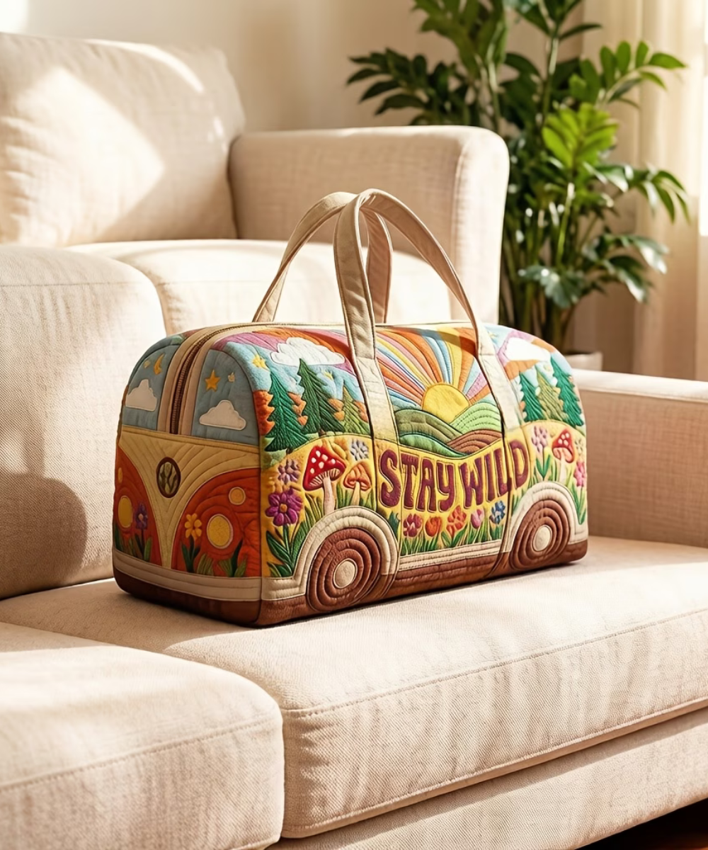 Zelina | Vintage "Stay Wild" Travel Bag
