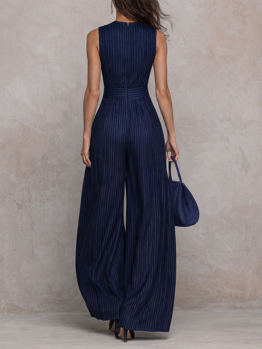 Marcella | Elegant Striped Wide-Leg Jumpsuit