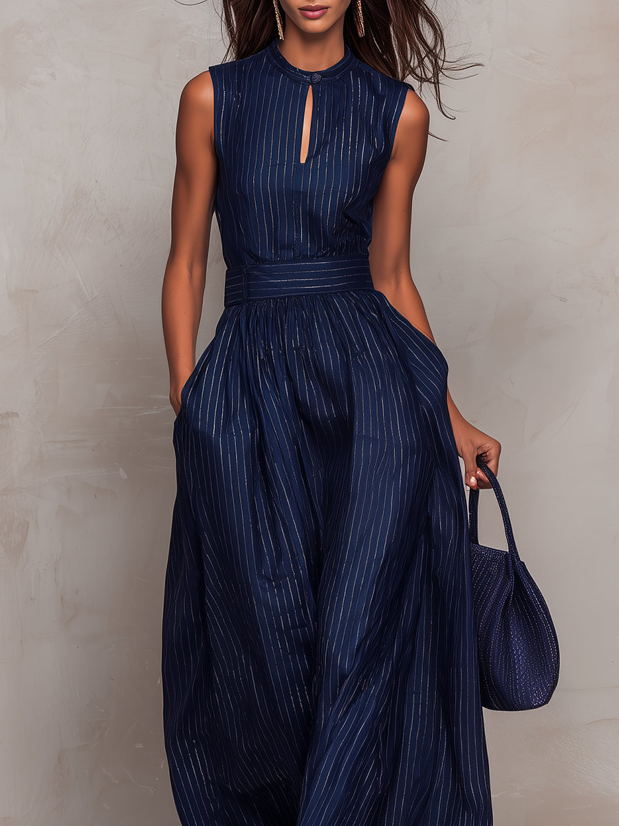 Marcella | Elegant Striped Wide-Leg Jumpsuit