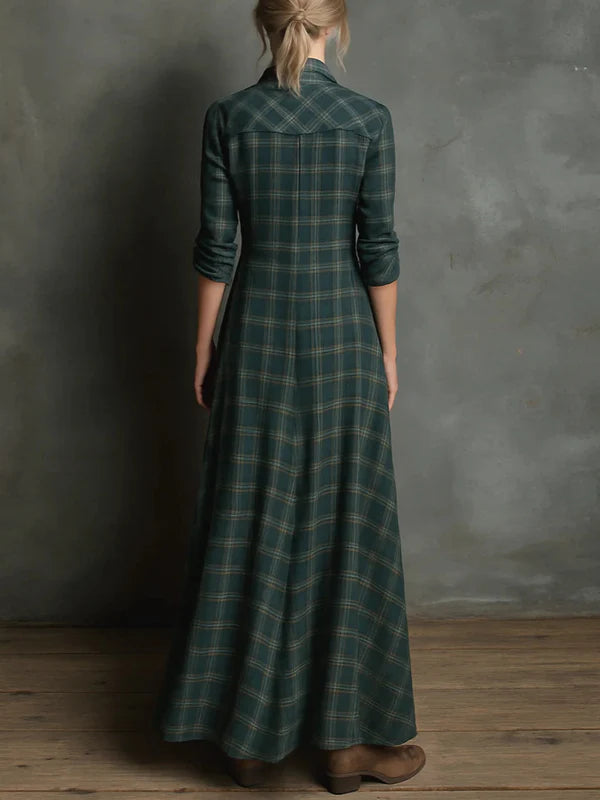 Senna | Long-sleeved Striped Long Dress
