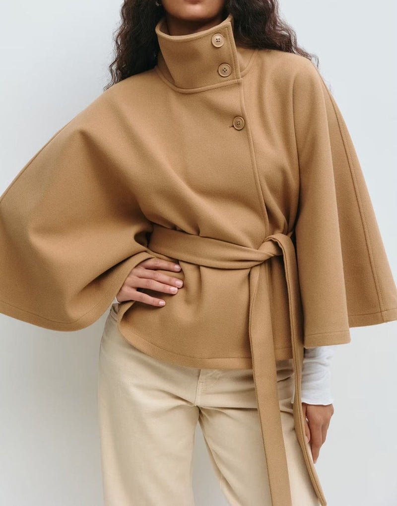 Constance | Belted Wool Cape Coat