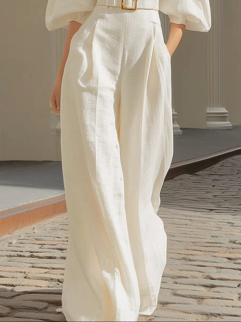 Merisande | Sophisticated White Maxi Jumpsuit