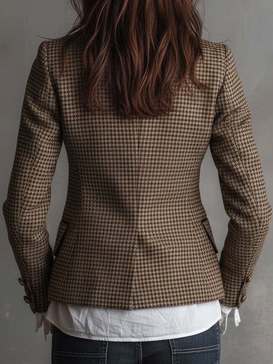 Topaz | Houndstooth Tailored Blazer