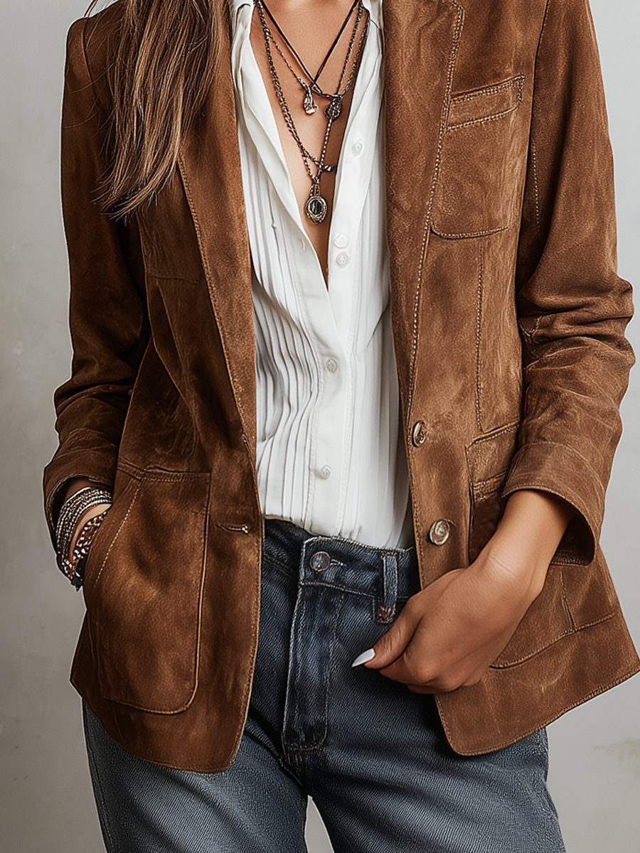 Macy | Casual Western Suede Jacket