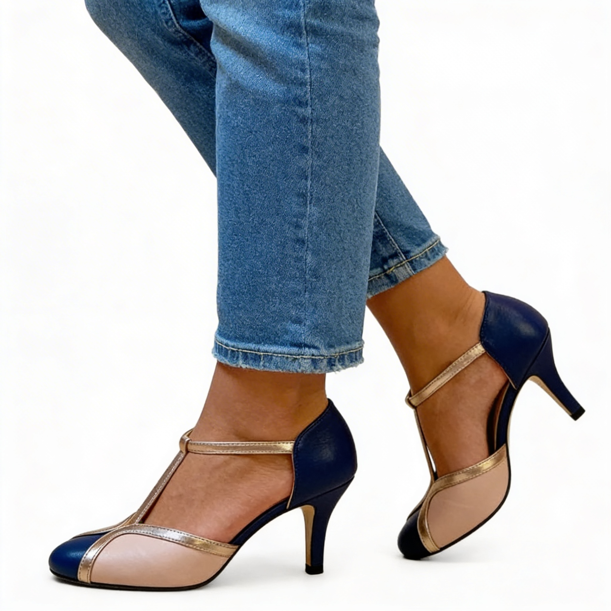 Tahlia | Elegant T-Strap Heels