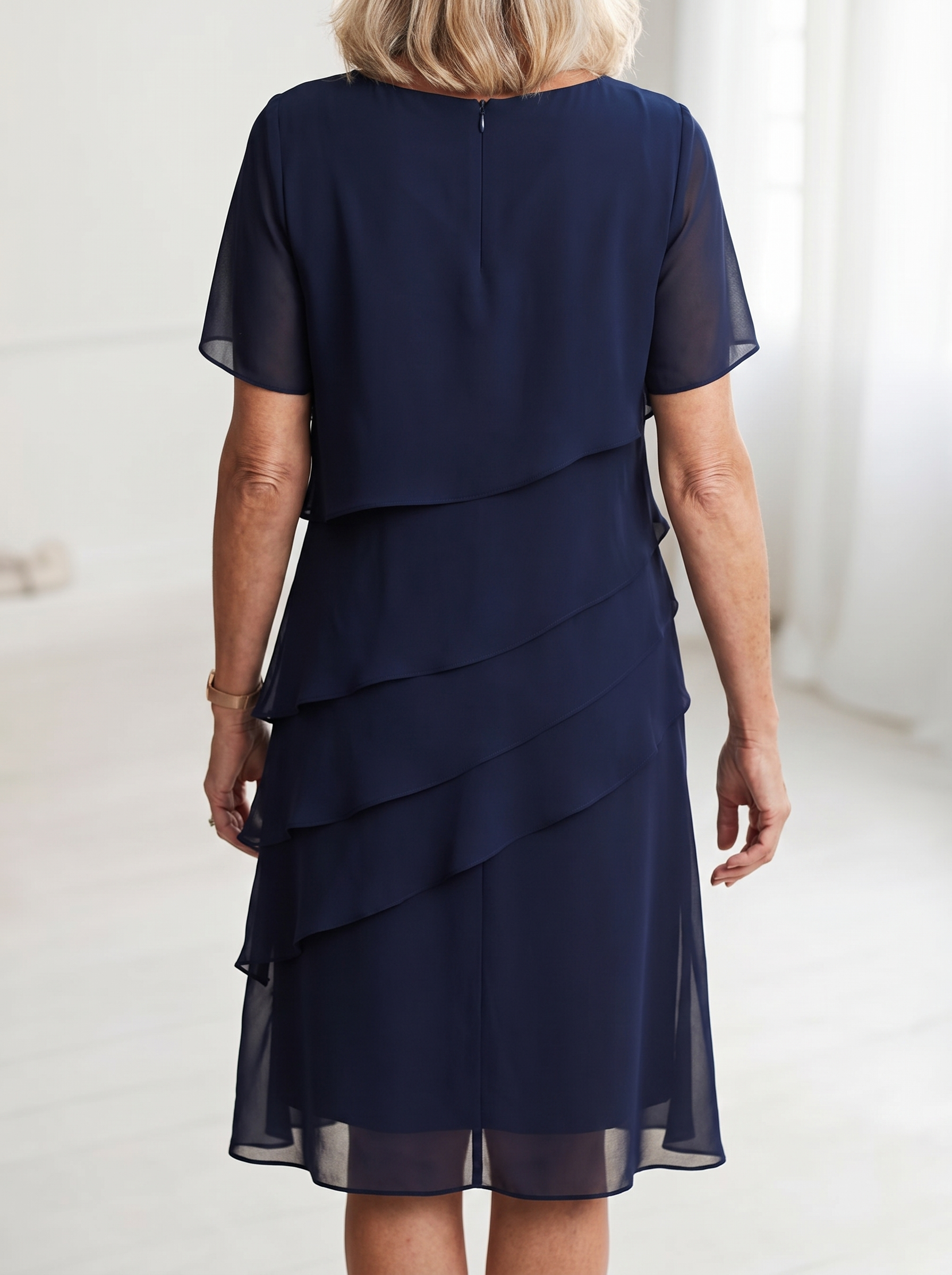 Linda | Elegant Comfort Ruffle Dress